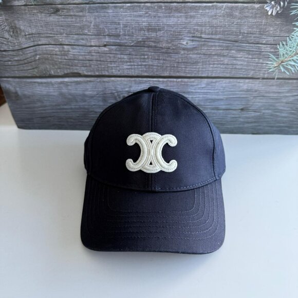 Celine Black Cap with White Logo - Picture 1 of 5
